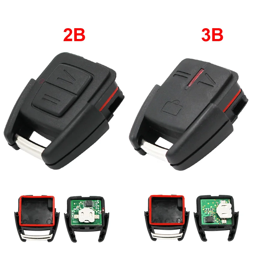 

2/3 Button New Replacement Alarm Remote Control Car Key Fob 433.92MHz for Vauxhall for Opel Astra Vectra Zafira Frontera Omega