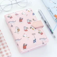 MIRUI записная книжка в кожаном переплете милый мультяшный Кот мини-руководство Застежка типа Ретро толстый блокнот