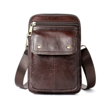 

Mva One-Shoulder Crossbody Bag Retro Leather Waist Bag Multi-Functional Bag Fashion Business Crossbody Bag