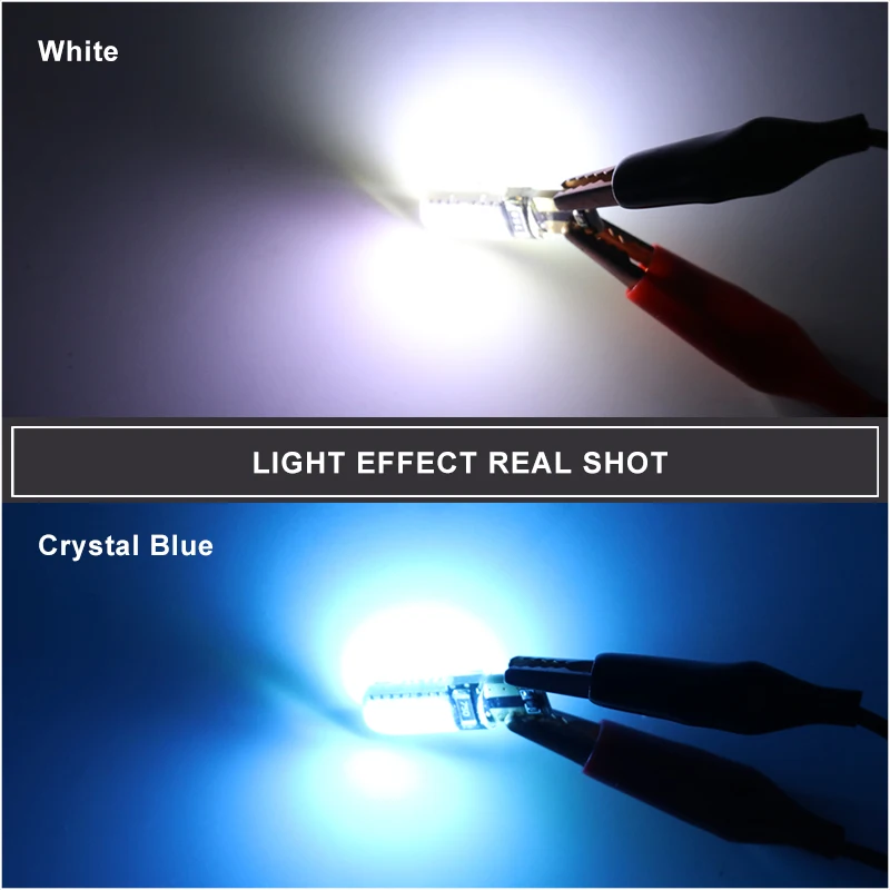 2 шт. Автомобильные светодиодные силиконовые лампы T10 W5W 12 В 5050 6 SMD|Сигнальная
