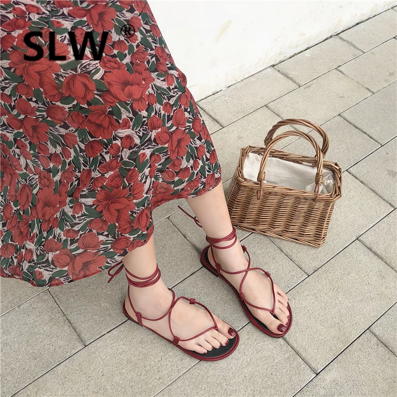 

Flat Sandal Shoe Open Toe Ankle Strap Beige Heeled Sandals Clear Heels Comfort Shoes For Women Cross Cross-shoes 2019 Summer