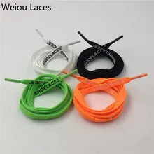 30 пар/лот) Weiou плоские однослойные шнурки с двойной печатью "шнурки" буквы Замена OW подписанные совместно шнурки