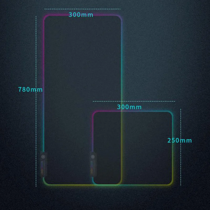 Игровой коврик для мыши RGB светящийся светодиодный Противоскользящий Красочный для ПК компьютера ноутбука JLRJ88