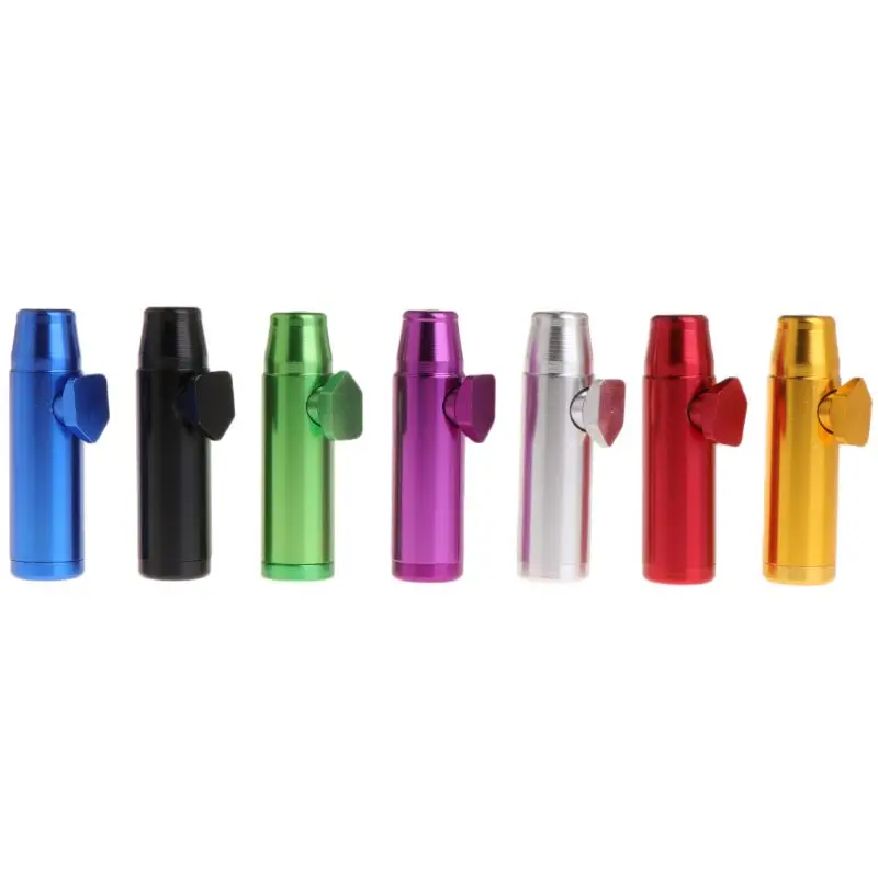 

Pill casePortable Metal Aluminum Snuff Dispenser Snorter Powder Bullet Boxes pill box