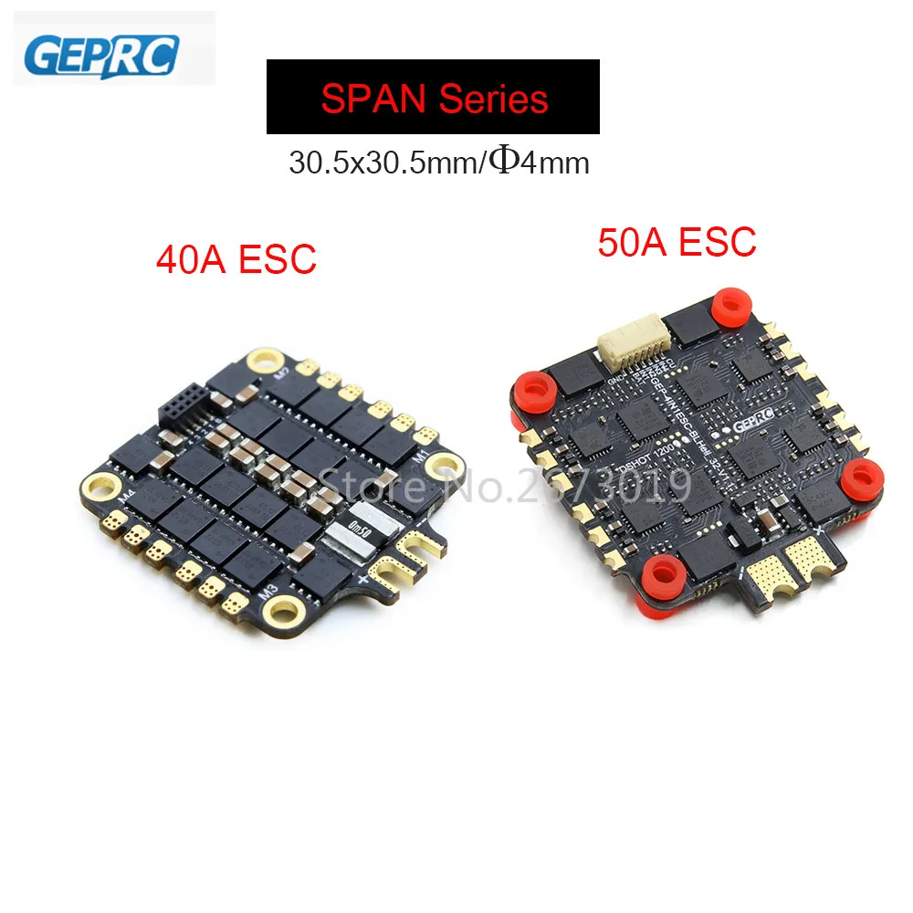 GEPRC SPAN 2 ~ 6S 40A ESC /3 50A 4 в 1 бесщеточный с BLHeli_S/BLHeli32 30 5*30 5 мм монтажные отверстия для FPV