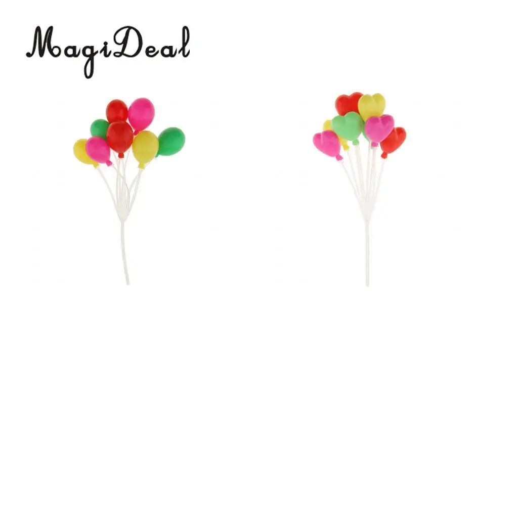 MagiDeal 1/12 Scale Dollhouse Miniature Colorful Oval Shaped Balloons Home Baby Room Party Decor Children Toys