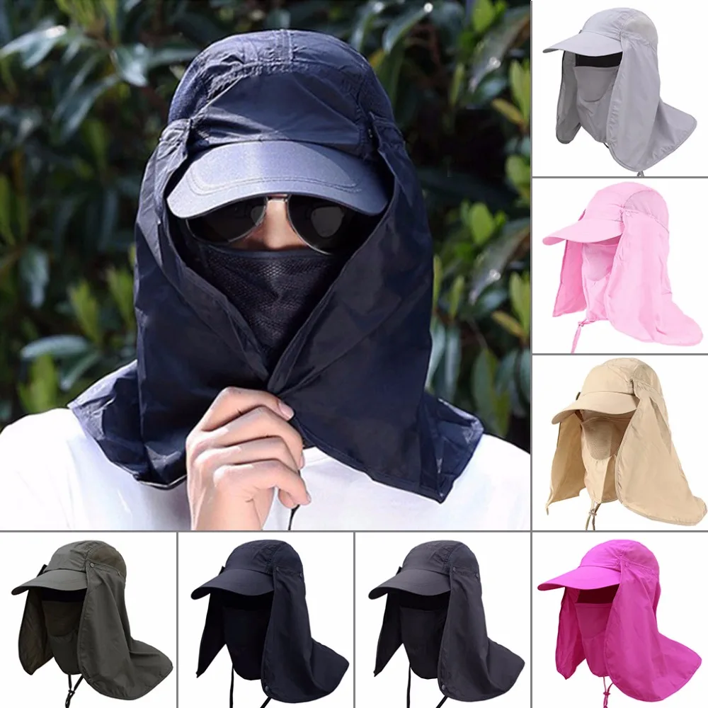 

Fishing Hiking Hat Outdoor Sport UV Sun Protection Neck Face Flap Cap Wide Brim UNS-OKLE