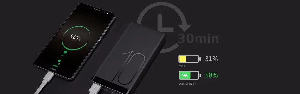 Внешний аккумулятор HUAWEI 10000 мА · ч с портом Type C для смартфонов и