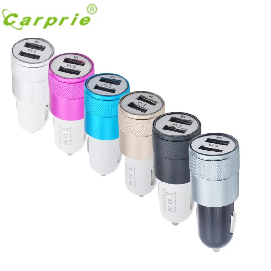 

CARPRIE 2017 New Design 2-Port USB Universal Car Charger For iPhone6/6s/7 iPod/Ipad Samsung BK car usb charger for mobile phone