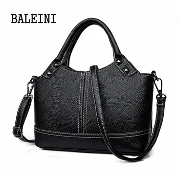 

BALEINI The New Deisgner Crossbody Bags For Women 2019 Women Messenger Bag Vintage Patchwork Leather Handbag Shoulder Bag Female