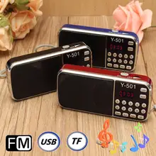 Портативный FM Радио Аудио Мини ЖК цифровой авто FM радио динамик USB диск Поддержка TF карта AUX Mp3 музыкальный плеер радио