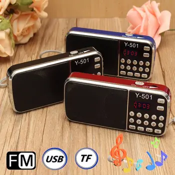 

Portable FM Radio Audio Mini LCD Digital Auto FM Radio Speaker USB Disk Support TF Card AUX Mp3 Music Player Radio