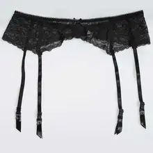 Плюс Размеры пикантные Кружево металла Зажимы/пряжки Для женщин Подвязки для женщин черный для Чулки для женщин, женские/леди белье Пояс для чулок XS 3XL go0003