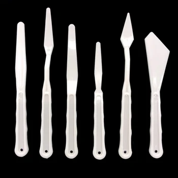 

5Pcs/Set Portable Plastic Spatula Kit Palette Knife for Oil Painting Students Professional Oil Painting Tools Painting Knife