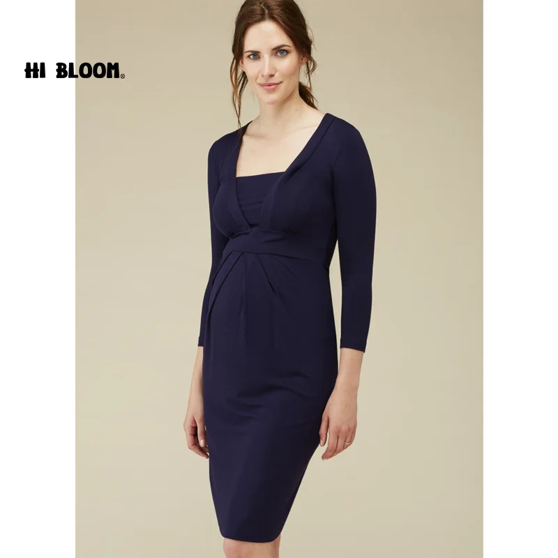 

Gifts Brand Evening Party Dress for Pregnant Women Elegant Office Lady Vestidos Maternity Clothes Spring Women Dresses