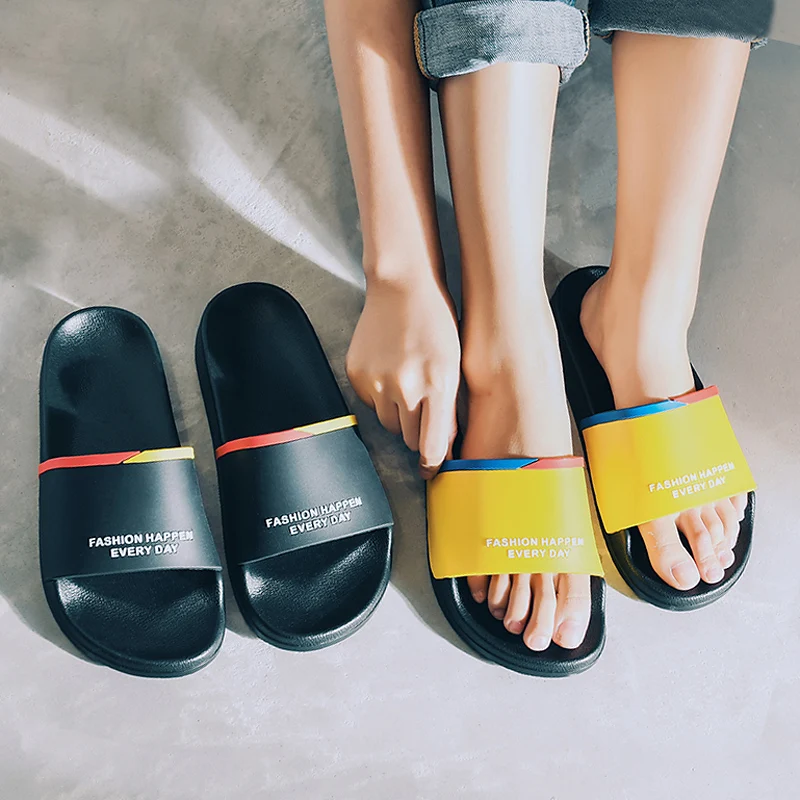 

Women Slide Sandals Summer Slides Platform Slippers Women Shoes Words Flip Flops Beach Slides Happy Everyday an Zapatillas Mujer