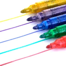 5 цветов, сделай сам, флэш-мел, сделай сам, альбом, ручка, хайлайтер, художественный маркер, водонепроницаемый, для детей, поздравительная открытка, красочная, мультяшная, граффити, ручка