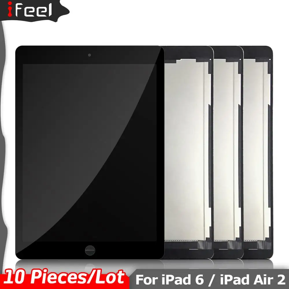 

10 pieces/lot LCDs 9.7" LCD For Apple iPad 6 Air 2 A1567 A1566 LCD Display Touch Screen Digitizer Assembly