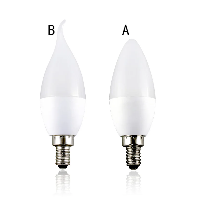 

1/5/10Pieces E14 LED Light 110 220V LED Candle Lamp 5W 7W LED Bulb High lumens lear Crystal Chandelier Bulb for Home Lighting