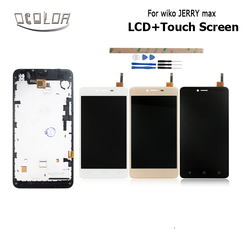 

Ocolor For Wiko JERRY / Jerry Max LCD Display and Touch Screen +Frame Digitizer Replacement For Wiko JERRY / Jerry Max Phone