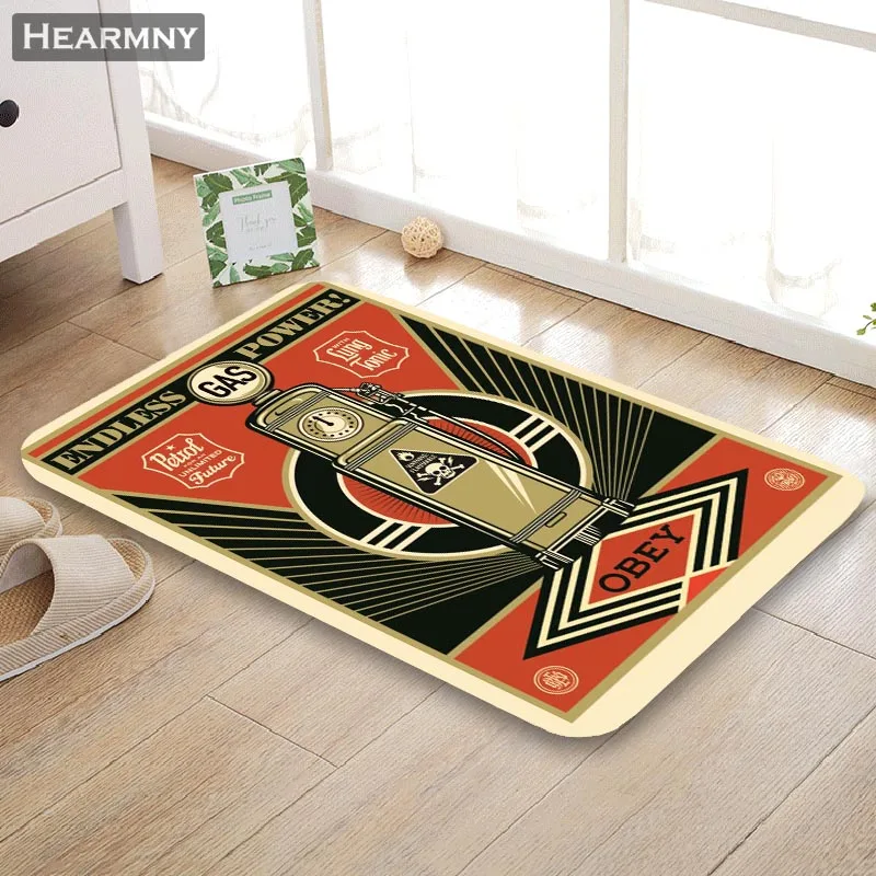 На заказ Shepard Fairey коврик пол/для ванной/кухня/пляжный коврик фланелевый губчатый материал 3D Печатный мохнатый украшение для спальни - Цвет: 12