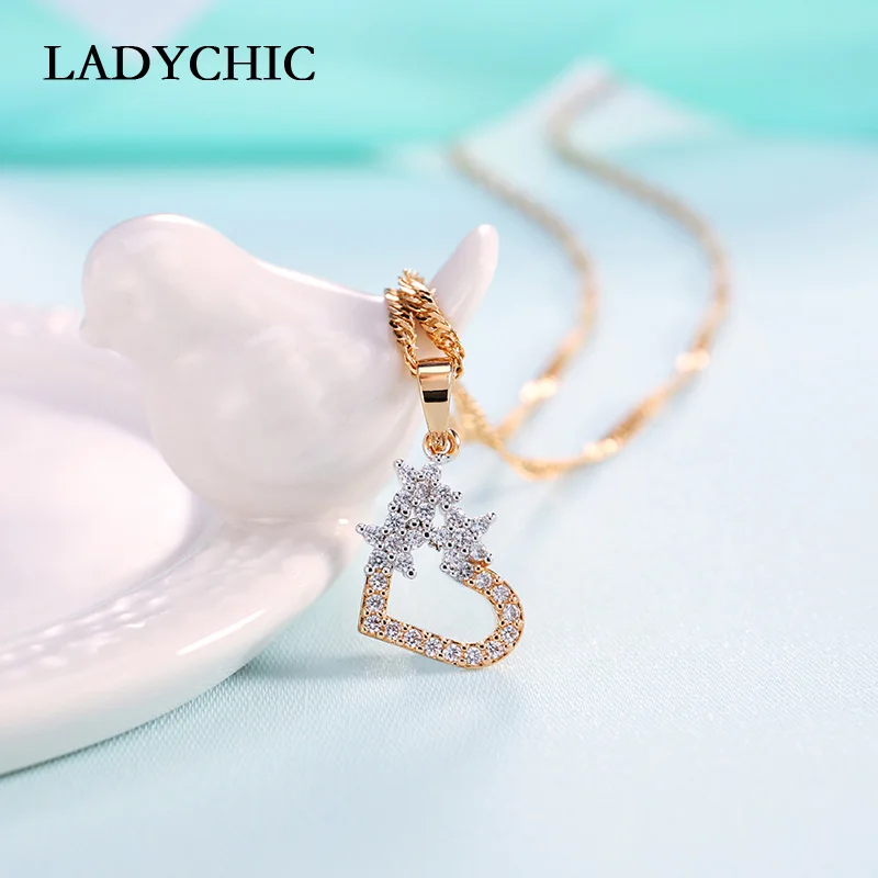 Женское Ожерелье LADYCHIC ожерелье золотого цвета с кубическим цирконием колье