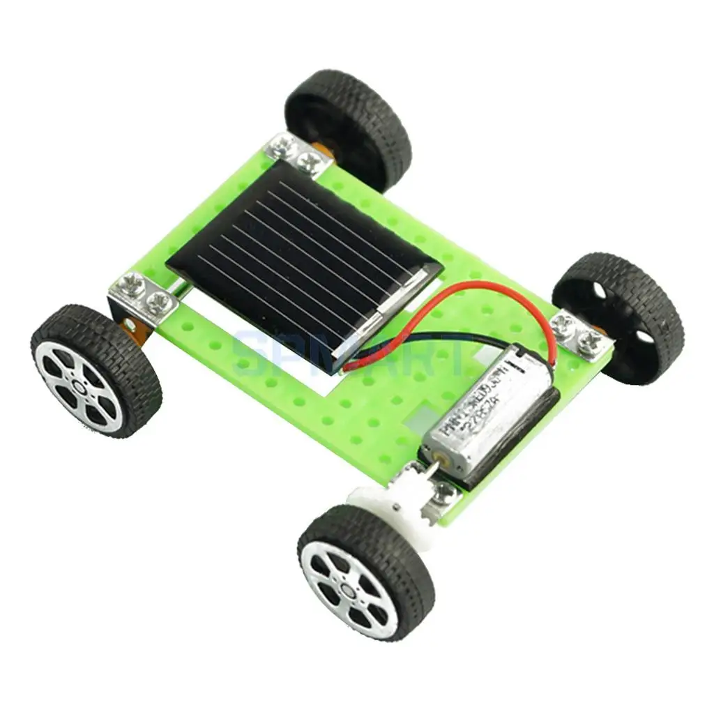 DIY Assembled Solar Powered Car Runing Model Kits Science Educational Toys