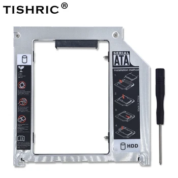 

TISHRIC 2018 New For Macbook Pro 13"15"17" SuperDrive Optical Bay Aluminum 2nd HDD Caddy 9.5mm SATA3.0 Case Enclosure Optibay