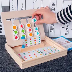 Смешные деревянные цветные формы, соответствующие логической логике, обучающие игрушки для детей, подарок для маленьких мальчиков и