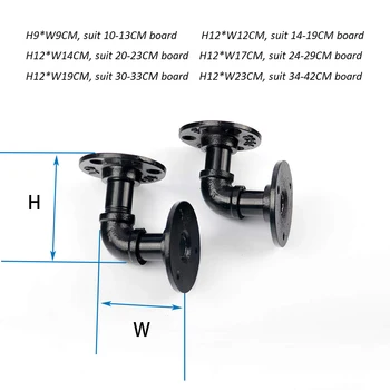 

2 Pcs Decorative Wall Bracket Household Shelf Bracket Holders Racks Water Pipe Shelves
