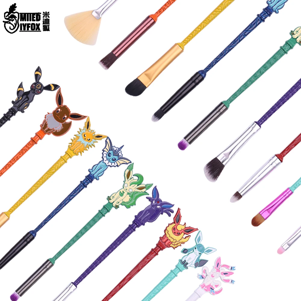 

Pokemon Makeup Brushes Cosmetic Eye Shadow Blending Foundation Lip Brush Animal Pet Beauty Makeup Tool Synthetic Hair Bristles