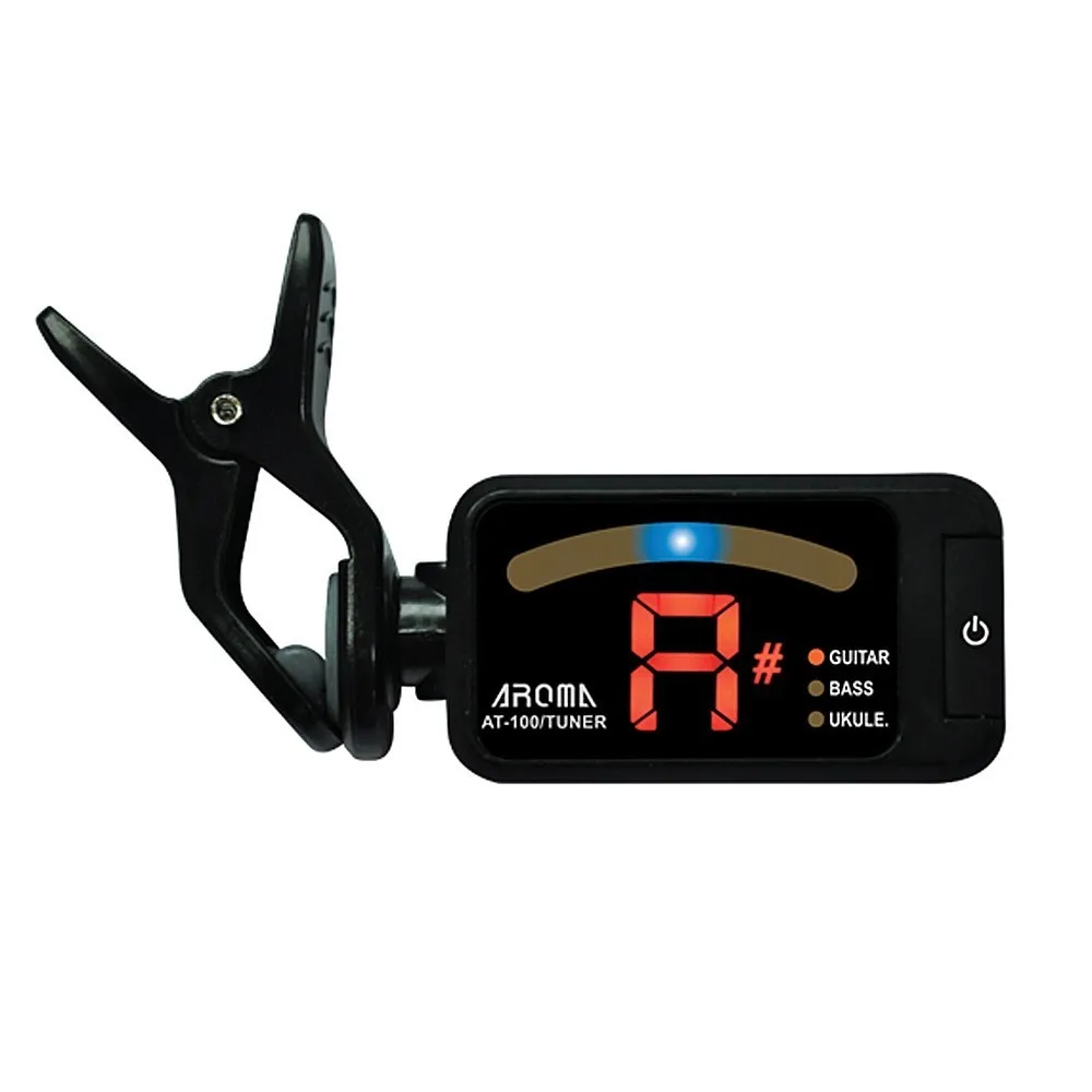 Aroma-AT-100-Electric-Guitar-Bass-Ukulele-guitarra-parts-Black-Blue-Purple-Color-LED-Digital-Guitar