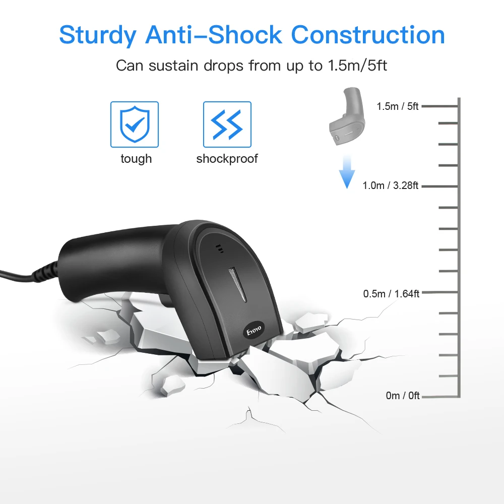  Eyoyo EY-006Y 2D Barcode Scanner Portable Wired 1D 2D USB Bar Code Reader QR Code Scanner leitor de