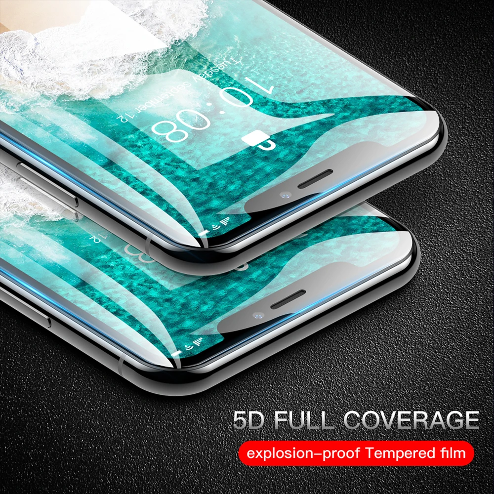  5D Gehärtetem Glas für iPhone 6 6 s Screen Protector 7 8 Plus Schutzhülle Protector Glas Volle Abde
