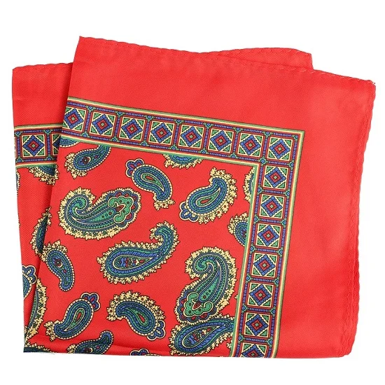 PH036 Pocket Square Портной Смит Роскошные 33X33 см большой платок Пейсли Цветочный горошек карманные квадраты из микрофибры трафаретной печати мужские носовые платки - Цвет: PH036 Pocket Square