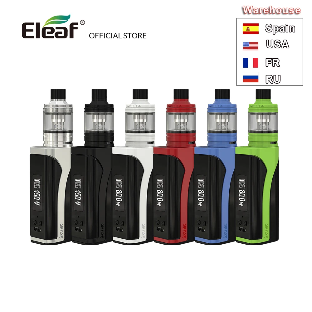 Большая распродажа оригинальный Eleaf iKuu i80 с MELO 4 полный комплект емкостью жидкости