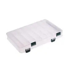 Практичные прозрачные пластиковые коробки для рыболовных снастей двухсторонний 14 слотов чехол инструмент для приманки Универсальный рыболовный ящик для приманки аксессуары