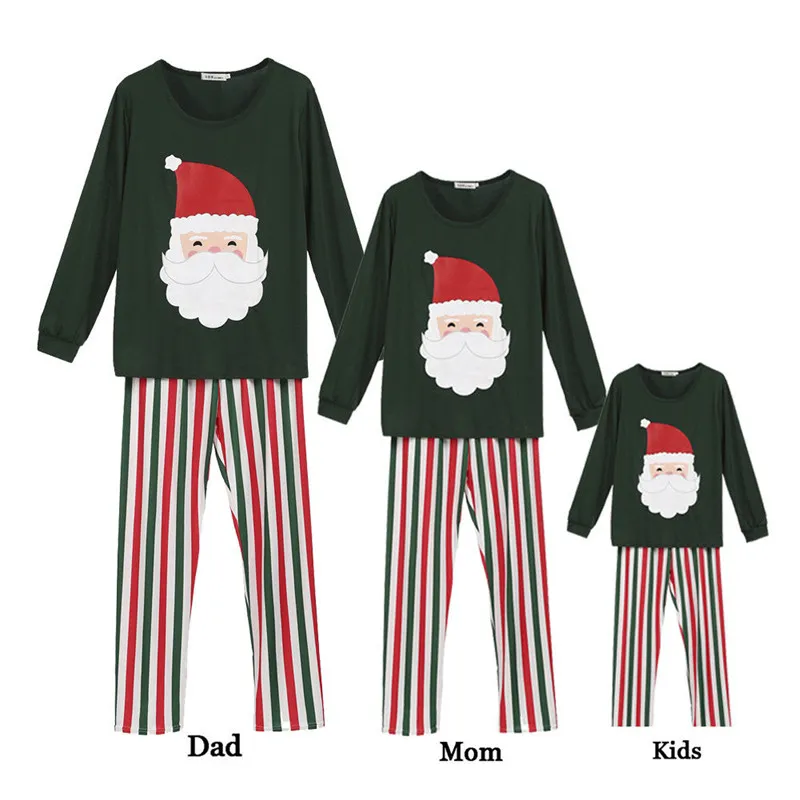 

Christmas Father Mother Kids Clothes Santa Family Matching Outfit Plus Size Casual Men Women Baby Boy Girl Sleepwear Pajamas Set