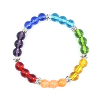 

LANWAYLUCKY Natural Stone Beaded Bracelets Colorful Volcano Turquoises Matte Chakra Stretch Yoga Bracelet For Jewelry Gift