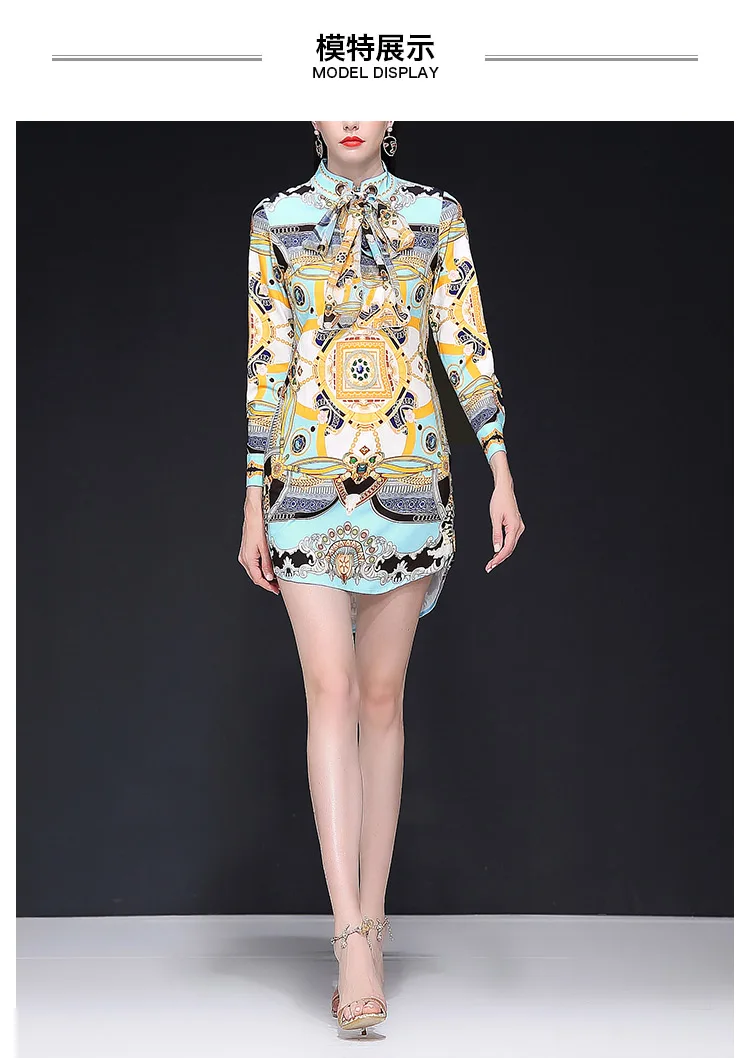 

AH04444 High quality New Fashion Women 2019 spring Dress Luxury European Design party style dress