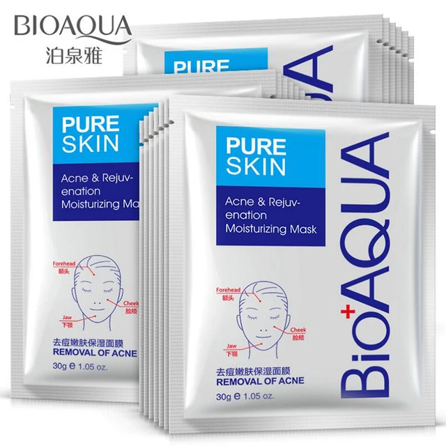 Best Price BIOAQUA Skin Care Women Remove Acne Moisturizing Face Masks Oil Control Natural Essence Whitening Mask