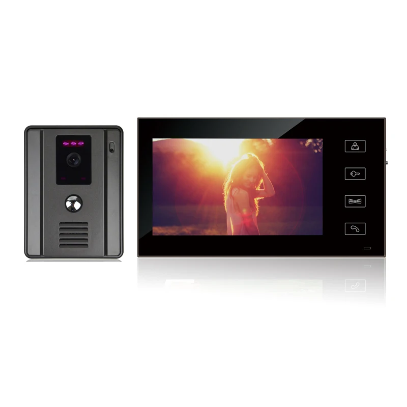 

FREE SHIPPING Home Intercom Wired 7" TFT Touch Screen Video Doorphone Intercom System With Intercom Doorbell Camera IN STOCK
