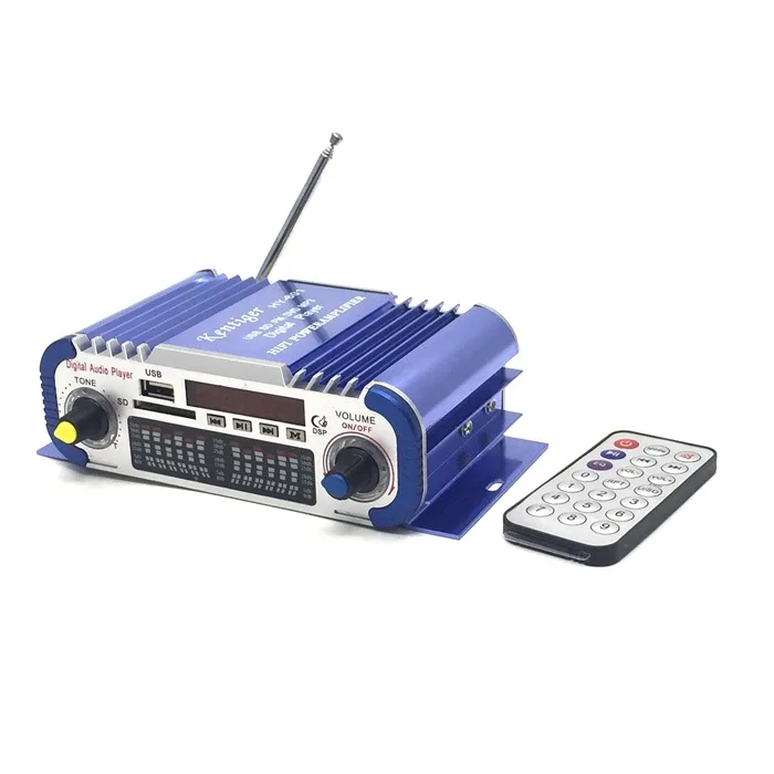 Kentiger HY-601 с 12V5A адаптер питания+ аудио кабель+ ИК-управление цифровой Hi-Fi Авто Стерео усилитель мощности USB SD плеер ЦАП