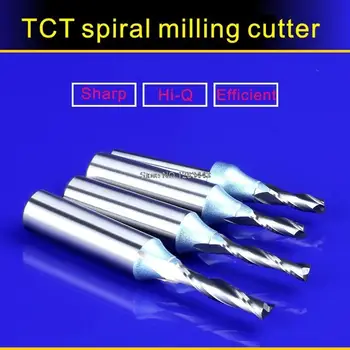 

1PC 1/4*3*10 TCT Double-Edge Spiral straight cutter CNC Engraving Tungsten steel tools milling cutter 1/4 shank cutter 5919