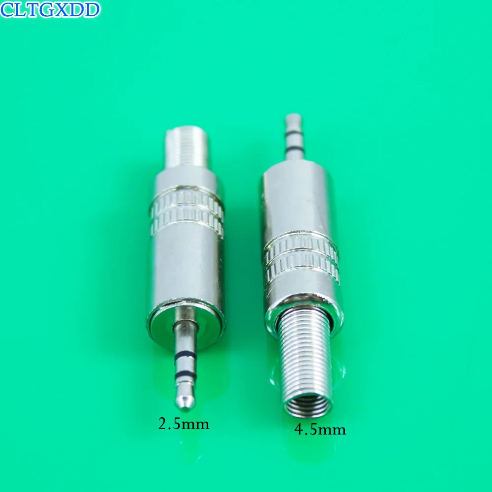 

cltgxdd 2.5mm 3Pole Audio Plug Connector Stereo Headset Parts 2.5 Dual Track for Headphone DIY Repair Metal Connector