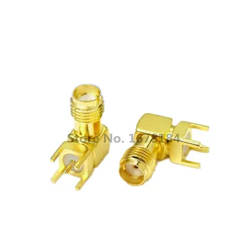 

50PCS SMA female Thru Hole plug Right Angle 90 DEGREE ( SMA-KWE ) PCB Mount connector RF adapter .