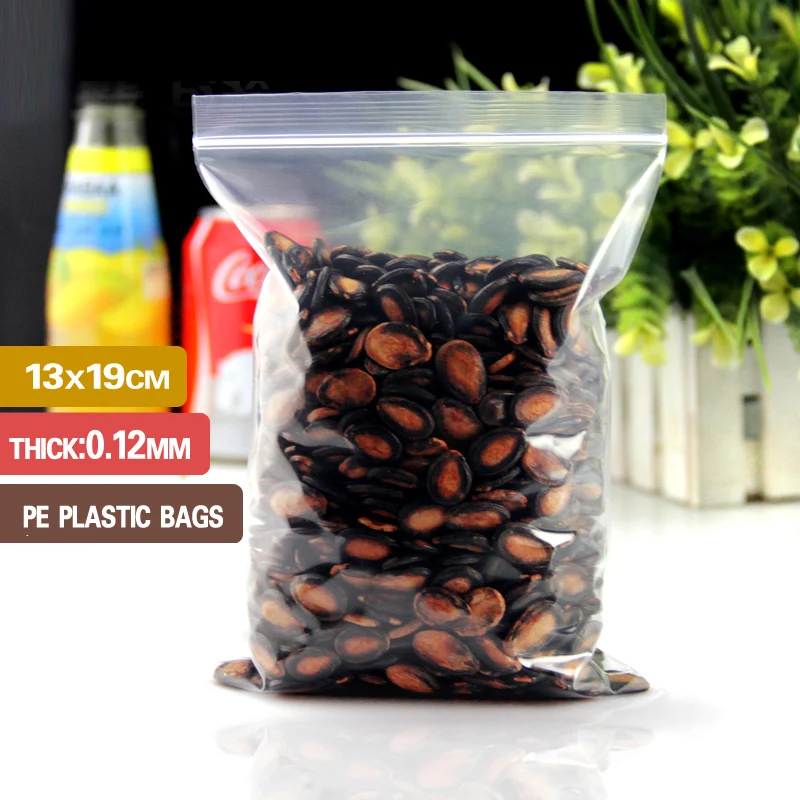 

Clear Food Package plastic Reclosable Poly Zip Bag Jewelry Packing Storage Bags 100PCS 13x19cm Zip Lock Ziplock Jewelry Bags