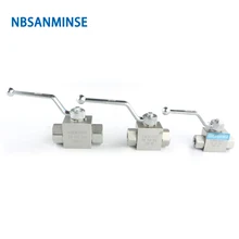 NBSANMINSE гидравлический трехходовой шаровой клапан KHB с наружной резьбой KHB3K-G" 31,5 МПа углеродистая сталь масляный клапан высокого давления