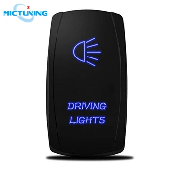 

MICTUNING Exclusive 5 Pin Auto SPST ON/OFF Rocker Toggle Switch for Ford for Toyota W/ Blue LED Laser Driving Lights Car Styling