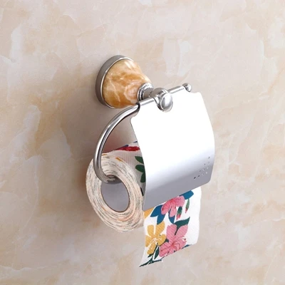 Современные настенные аксессуары для ванной, набор медных полированных хромированных аксессуаров для ванной комнаты, держатель для туалетной бумаги, вешалка для полотенец - Цвет: Paper Holder
